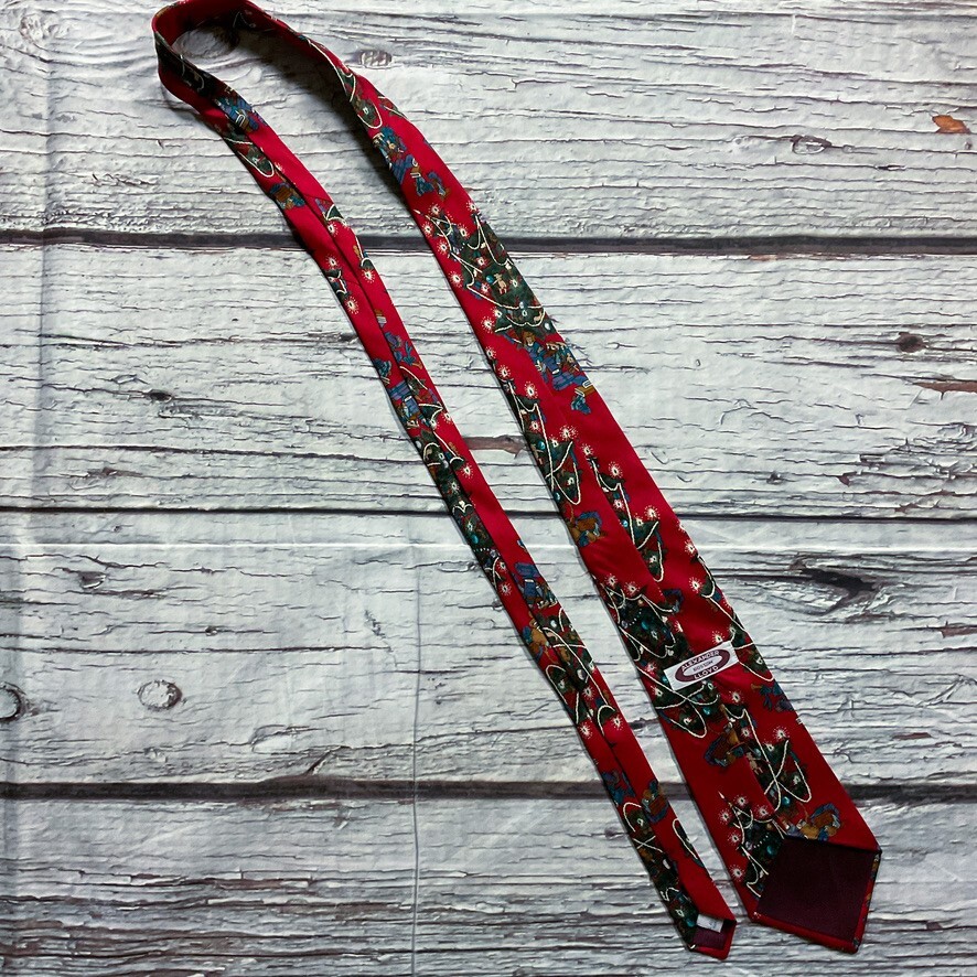 Alexander Lloyd Boston Mens Necktie Festive Holiday Christmas Classic Silk Tie
