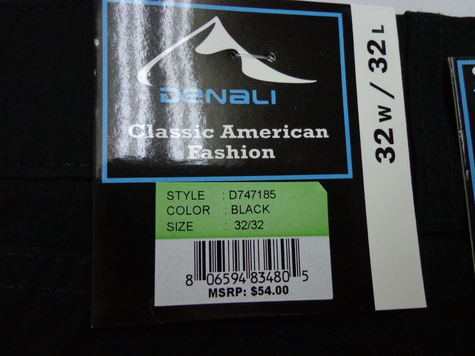 DENALI Flex Waist Black Technical Stretch Pants 32/32 NEW