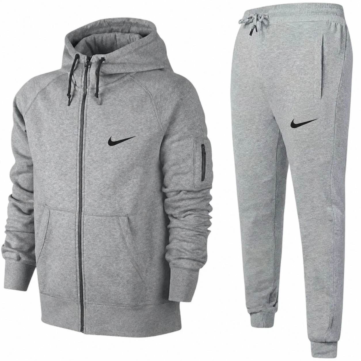 Men’s Nike Black Tracksuit Set Hoodie Jacket & Sweatpants Casual Gym Wear
