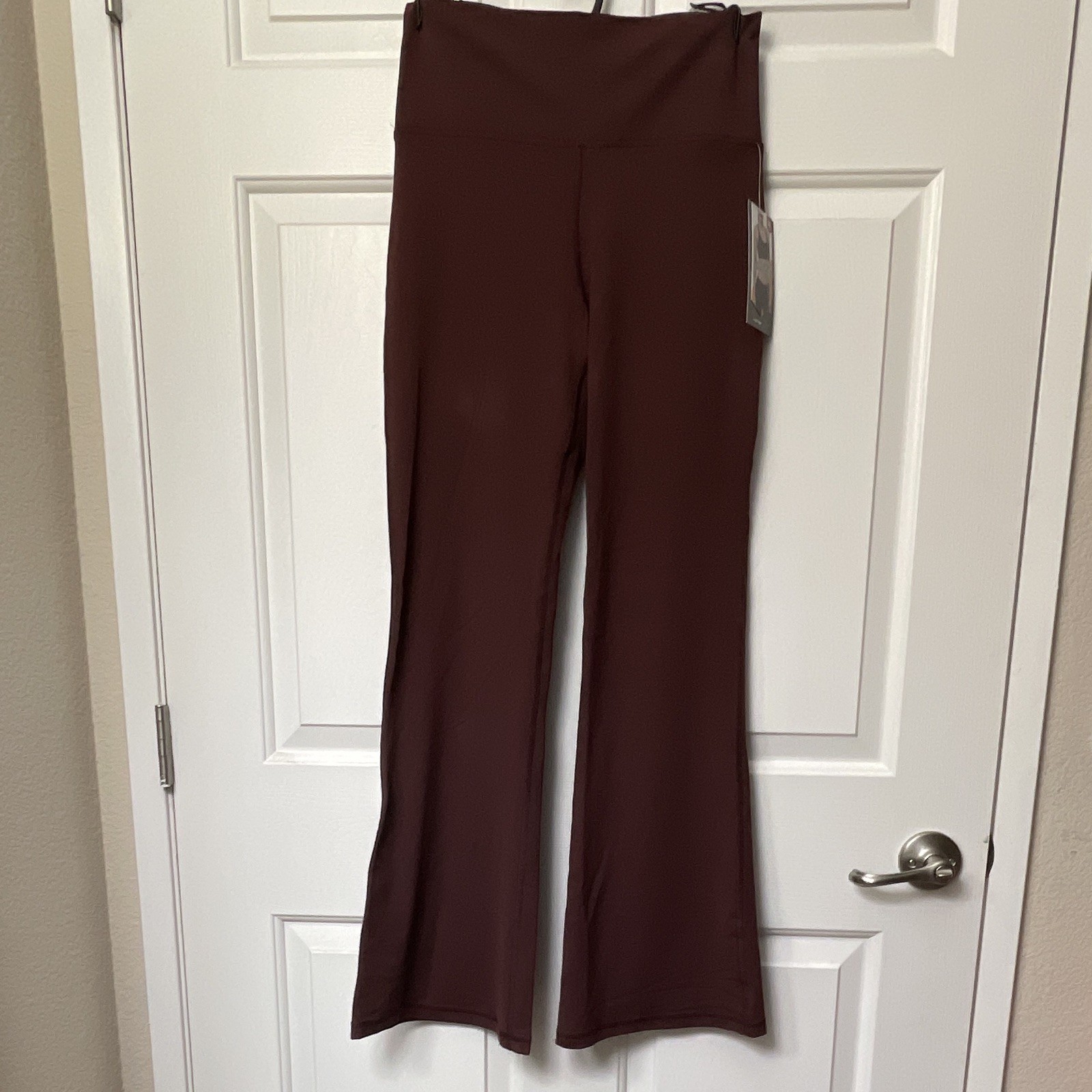 Avia Women’s Brown Flare Pants M Pull-On Moisture Wicking Stretch Gym