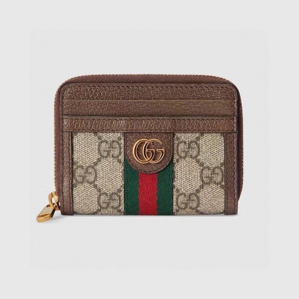 GG Ophidia Web Zippy Coin Purse Card Case Wallet