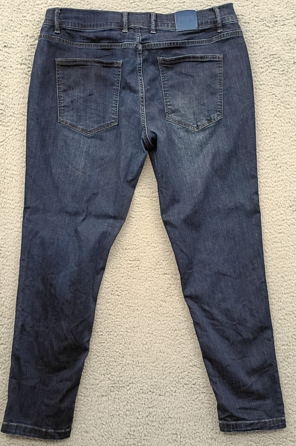 Mugsy Fultons Taper Jeans Regular Fit Men’s 35×30 (Fits 36×28) Stretch Dark Wash