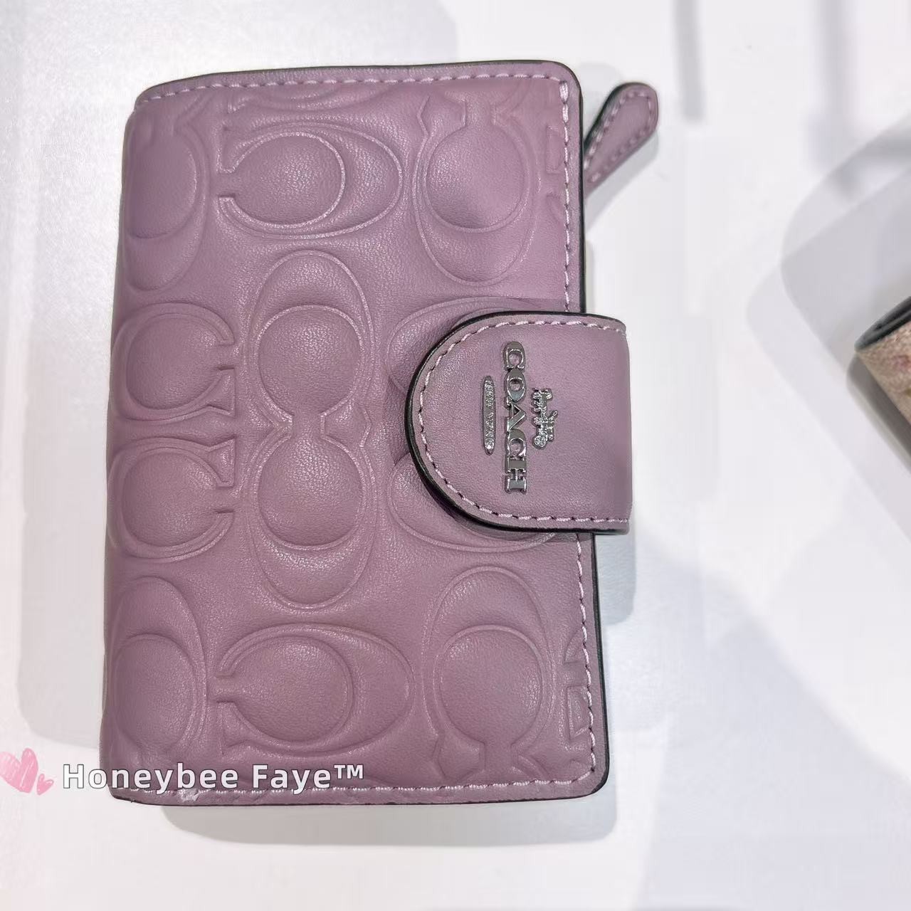 NWT Coach Medium Corner Zip Wallet With Signature CM241