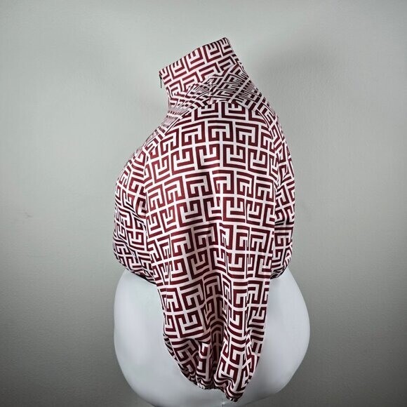 Chic Red Geometric Jacket (NWOT)
