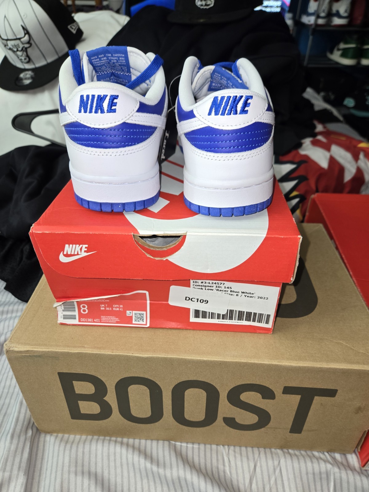 Nike Dunk Low Retro Racer Blue/White Size 8 DD1391-401 Brand New Fast Shipping