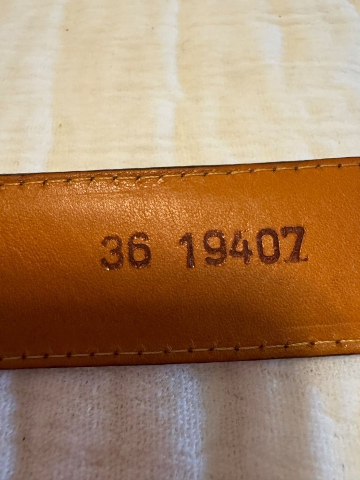 Onyx by Brighton Brown Croc-embossed Leather Belt Size 36