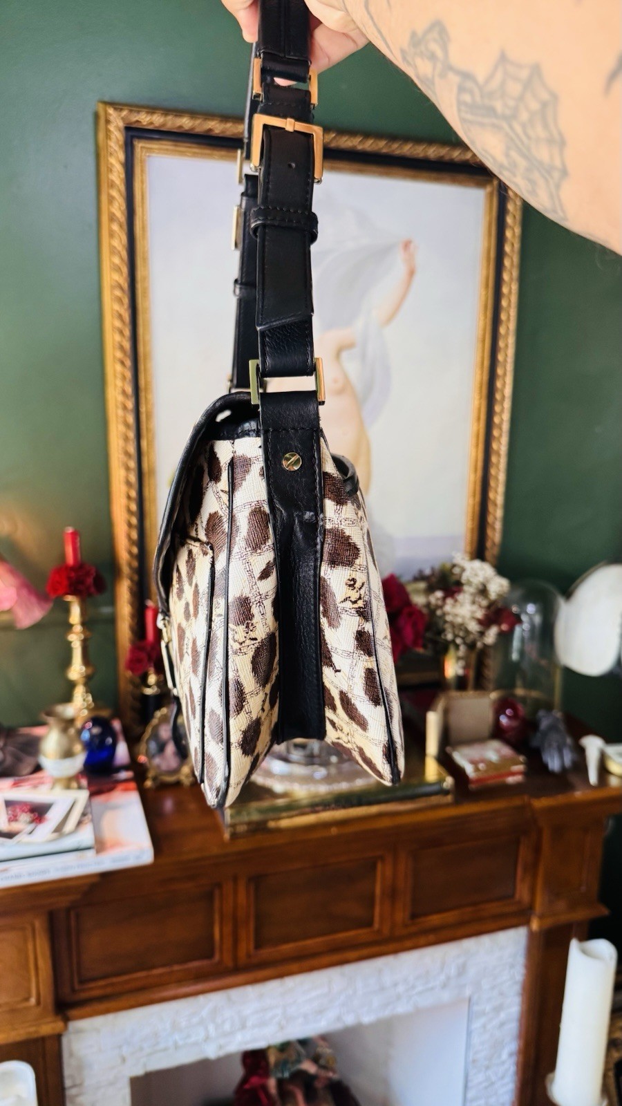 L.A.M.B. Gwen Stefani Leopard Print Shoulder Bag Rare