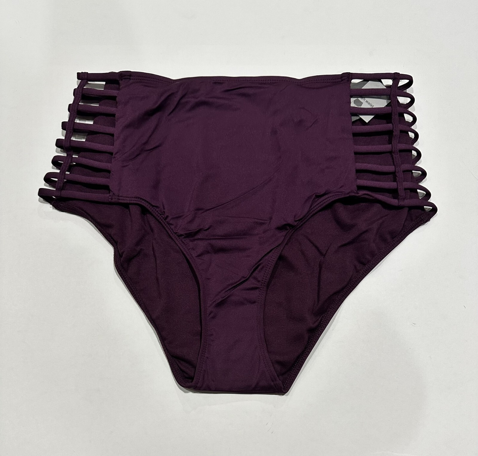 Mossimo Strappy High Waist Bikini Bottom Merlot Size XL