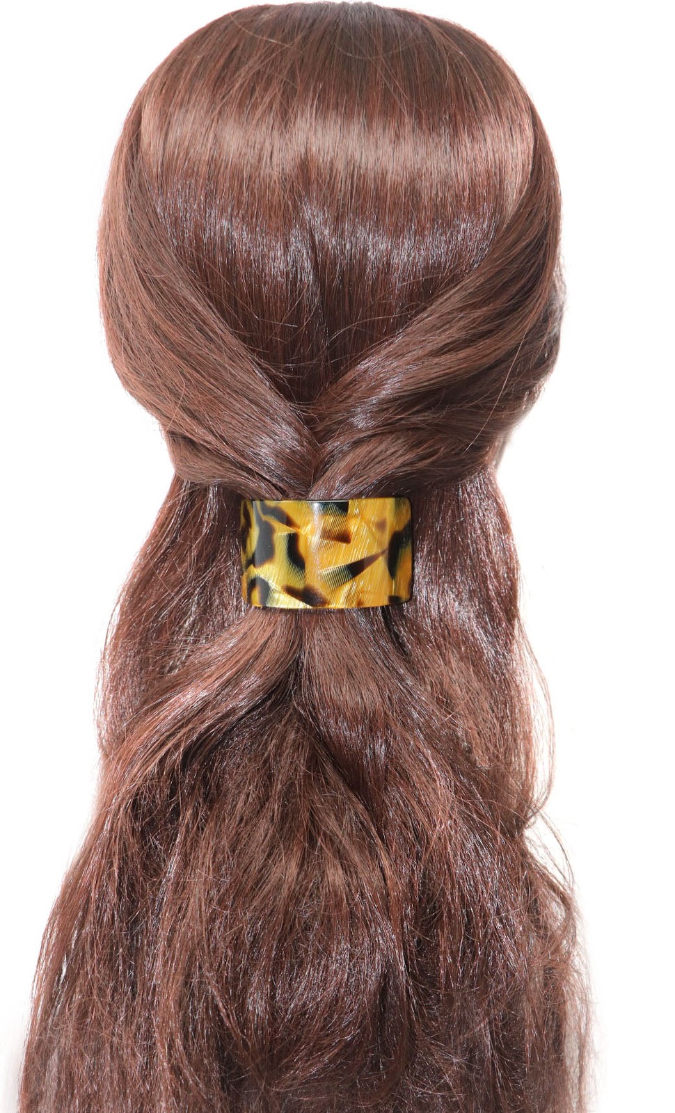 French Amie Half Circle 2 1/4″ Medium Caramel Curved Handmade Hair Clip