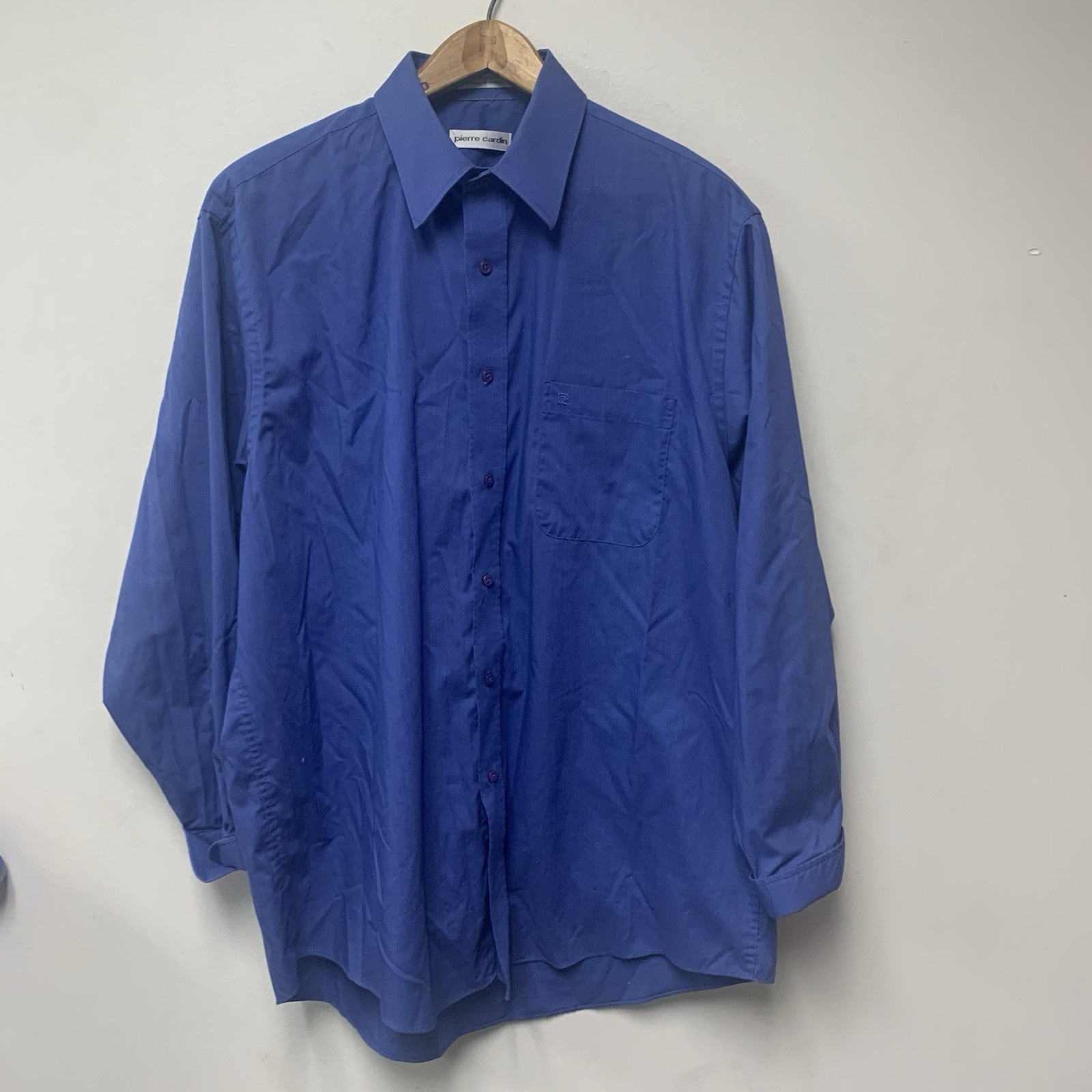 Pierre Cardin Mens 16 1/2 32/33 Long Sleeve Button Up Shirt 24 1/2” Pit to Pit