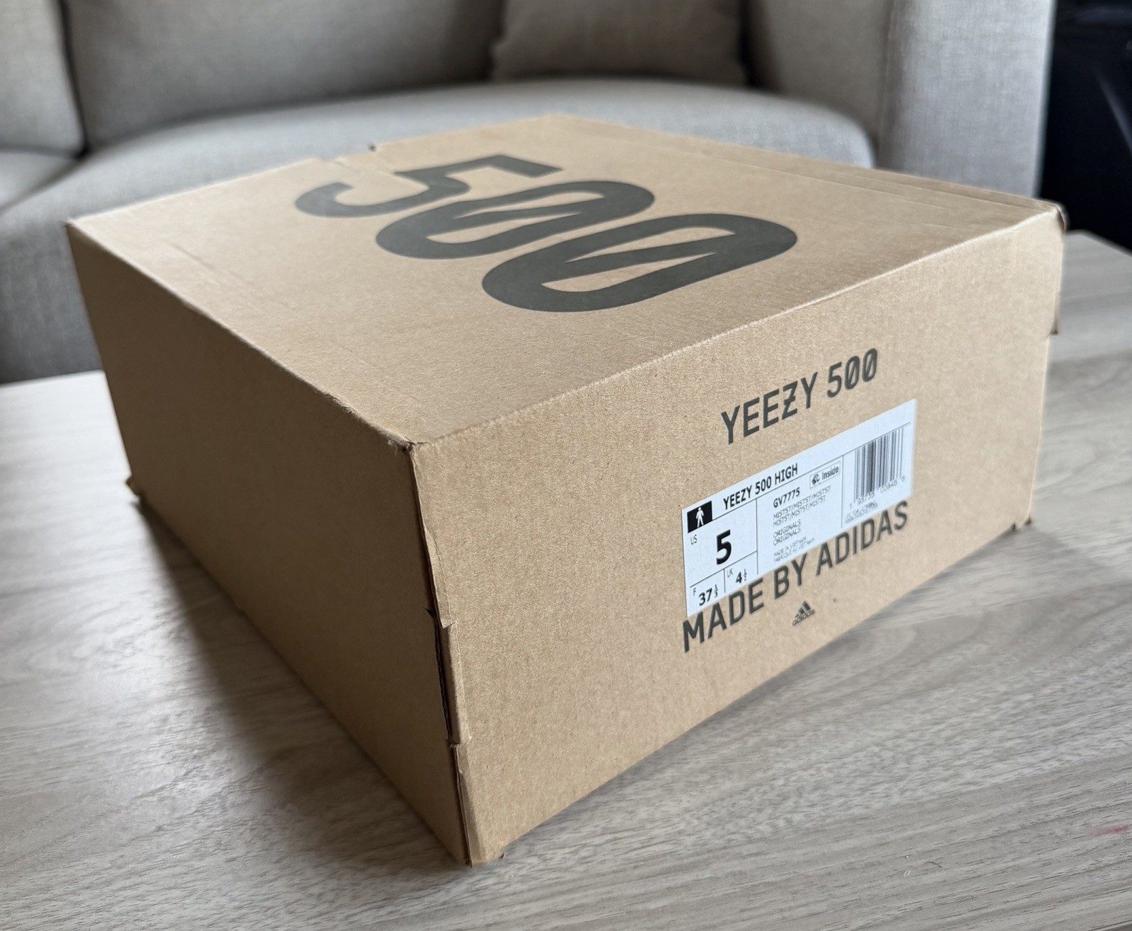 Adidas Yeezy 500 High Mist Stone (GV7775) Size 5 Men’s