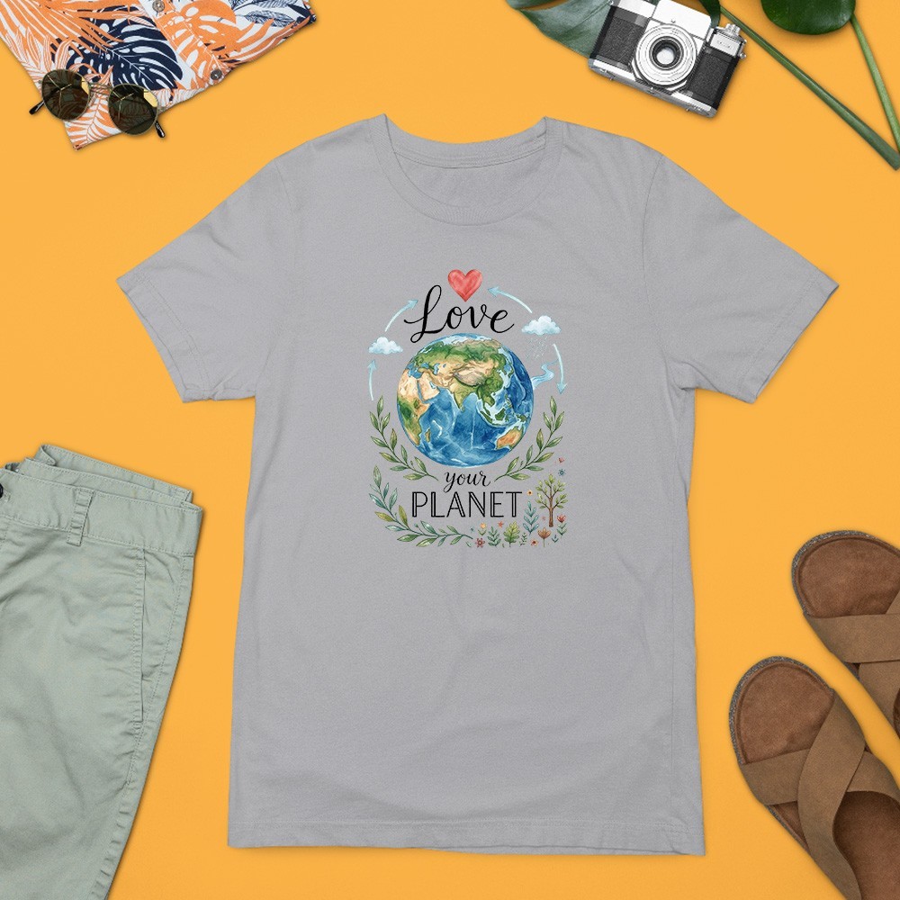 Love Your Planet T-Shirt Earth Day Eco Friendly Global Awareness Gift