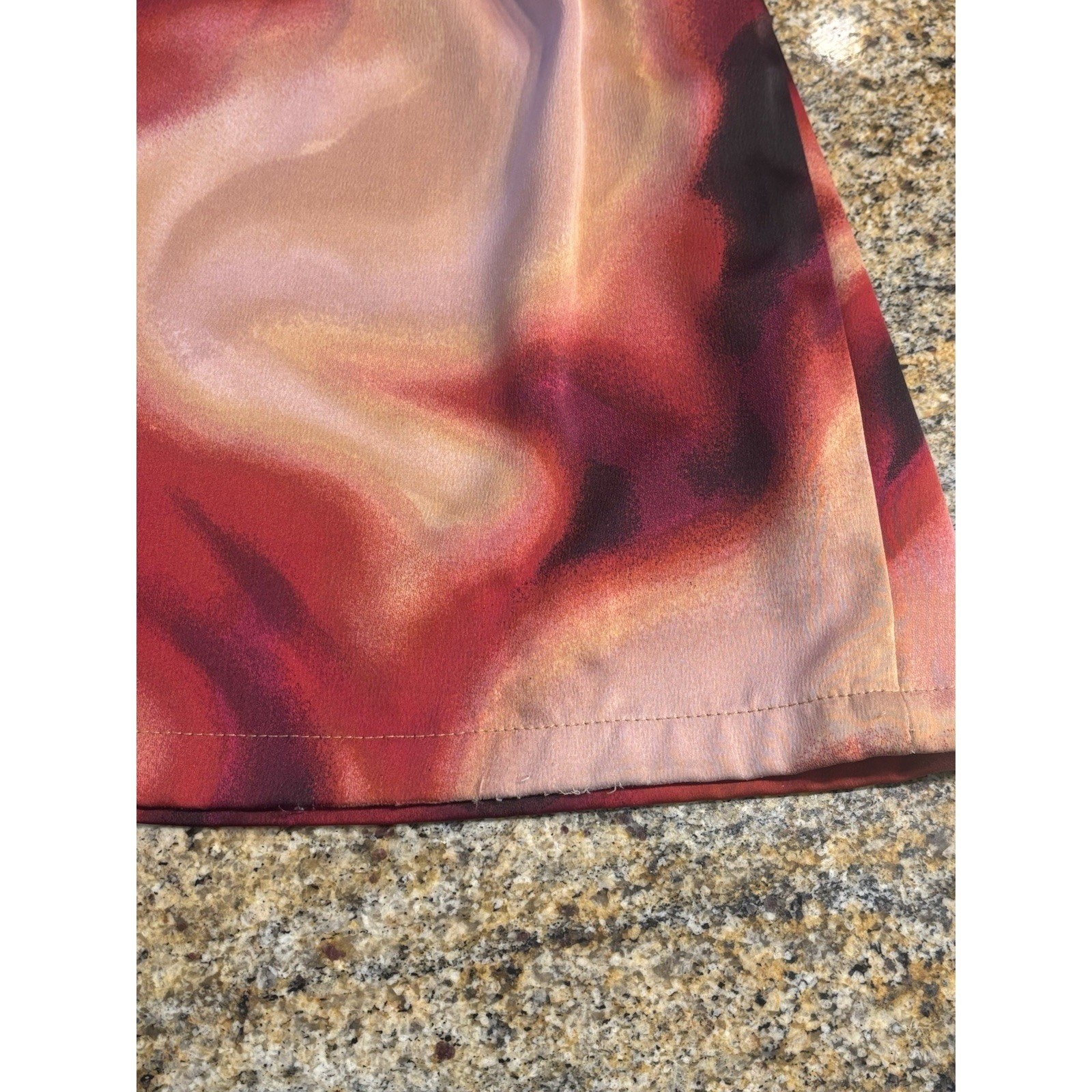 Nina Parker Trendy Printed Pants Plus Size 1X Red Black Purple – (RED)