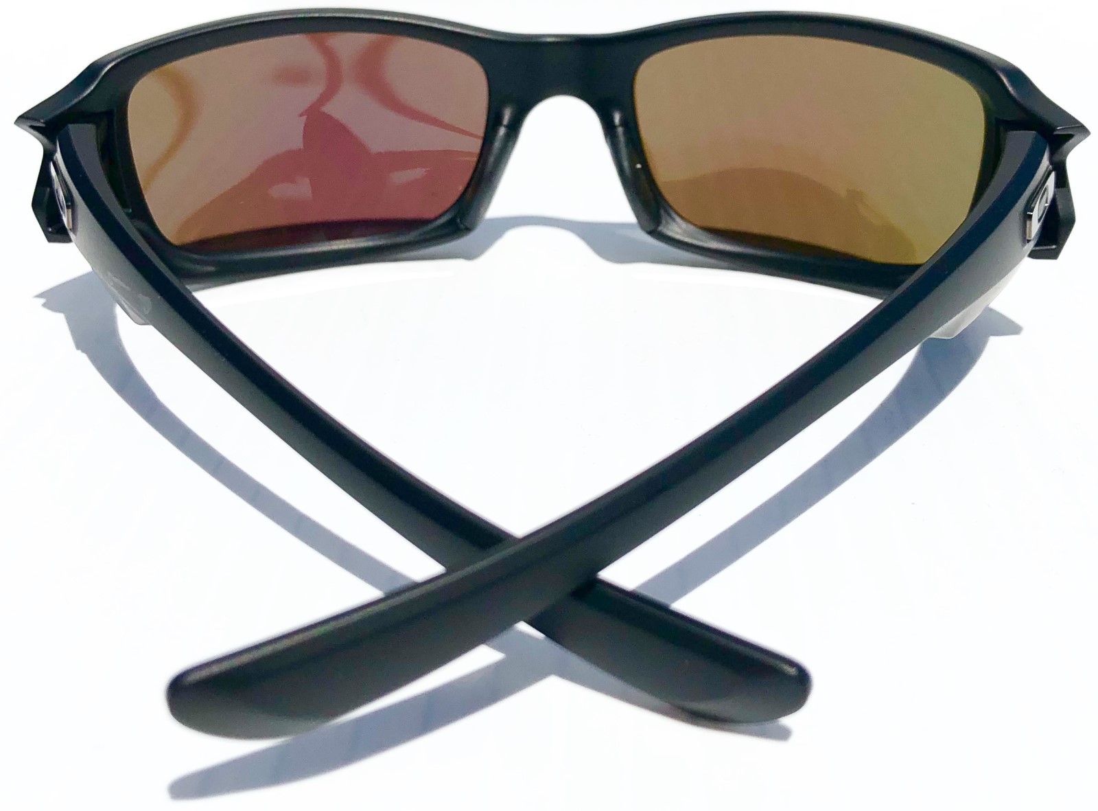 NEW Oakley FIVES Squared Matte Black w POLARIZED Galaxy BLUE Sunglass 9238