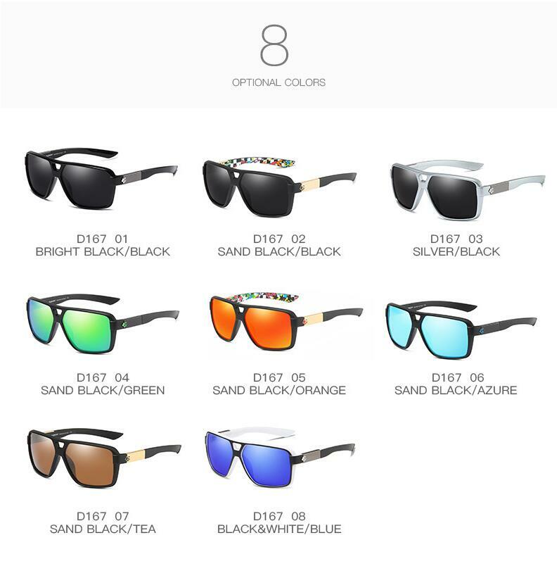 DUBERY Men Sport Polarized Oversize Sunglasses Square Driving Fishing Glasses