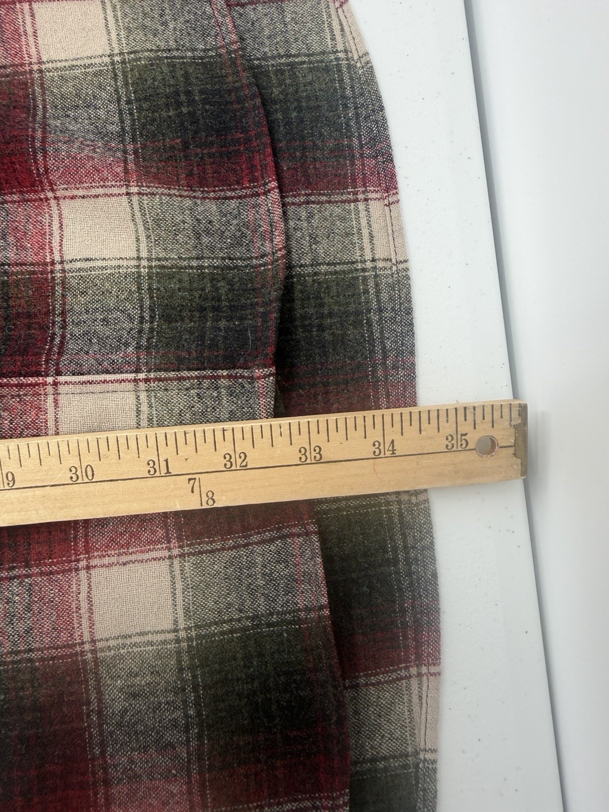 VTG Pendleton Western Wear Pearl Snap Wool Plaid Flannel Shirt Sz XL Cowboy