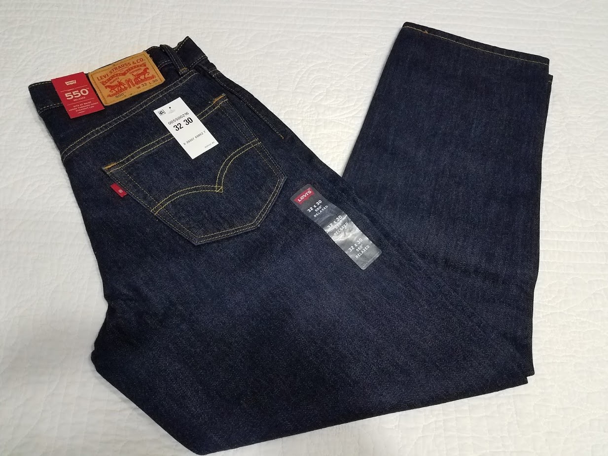 NEW LEVIS MENS 550 RELAXED DENIM BLUE JEANS 005500216 MANY SIZES AVAILABLE