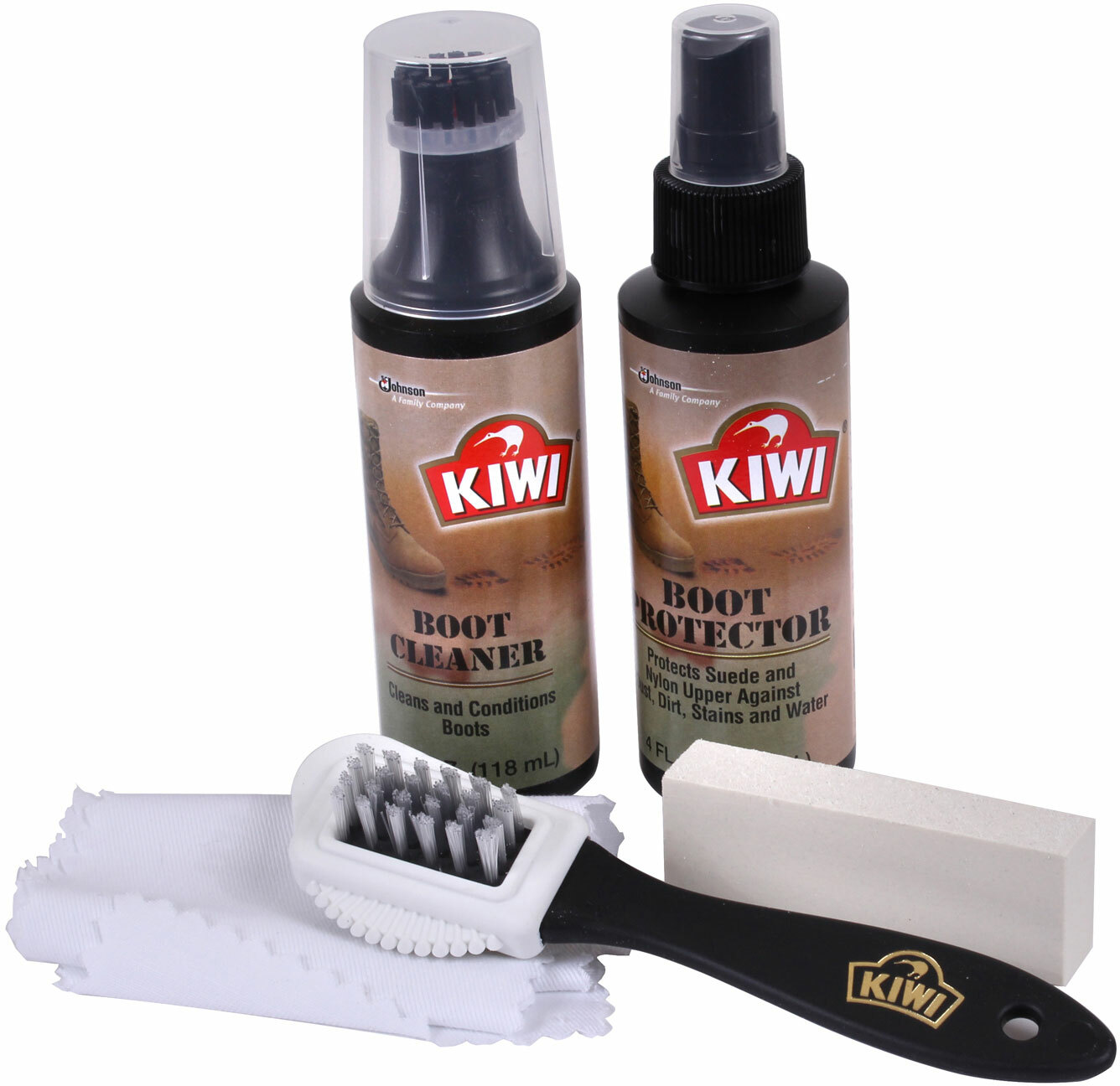 Kiwi Desert Boot Care Kit Complete Cleaning Stain Remover Leather Suede Boots
