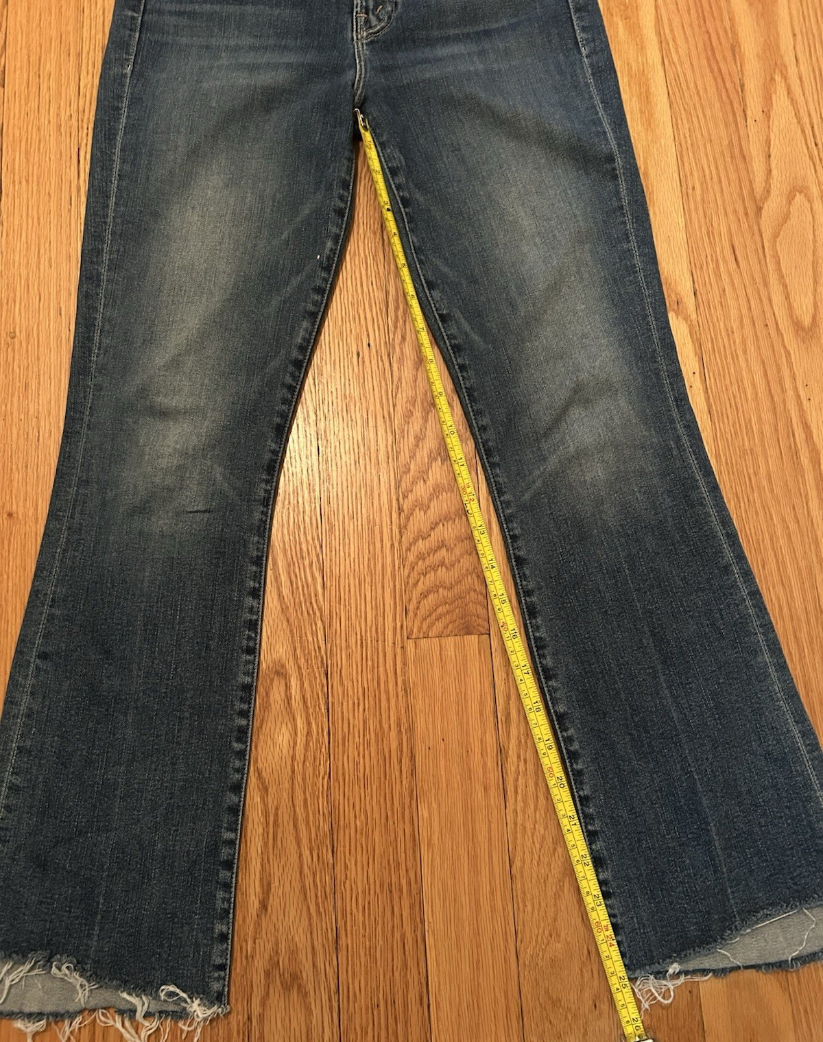 MOTHER DENIM Med Wash THE OUTSIDER ANKLE Flared Jeans in WALKING ON COALS Sz 25