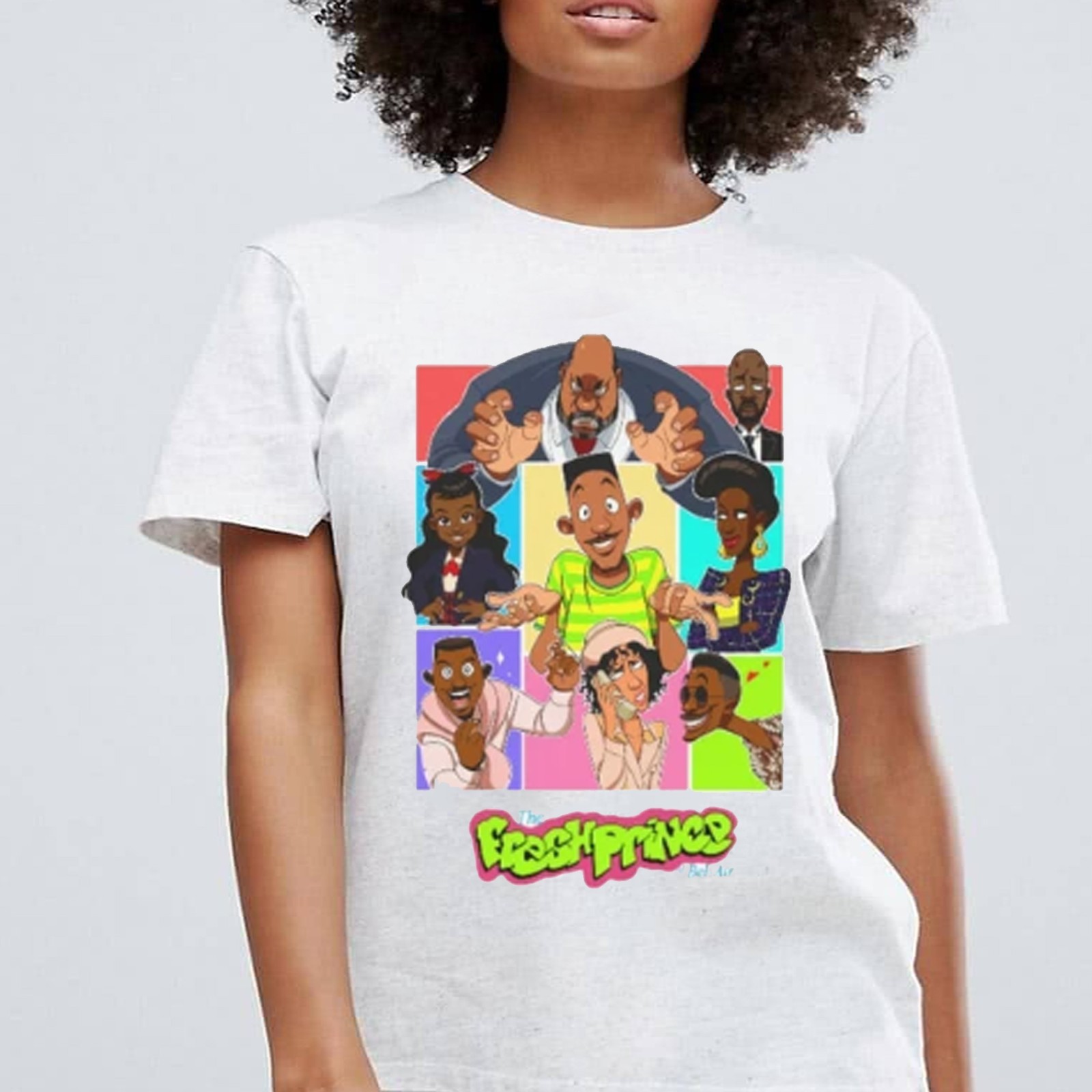 The Fresh Prince of Bel‑Air Cartoon Graphic Tee, Retro 90s TV Show Fans Shirt