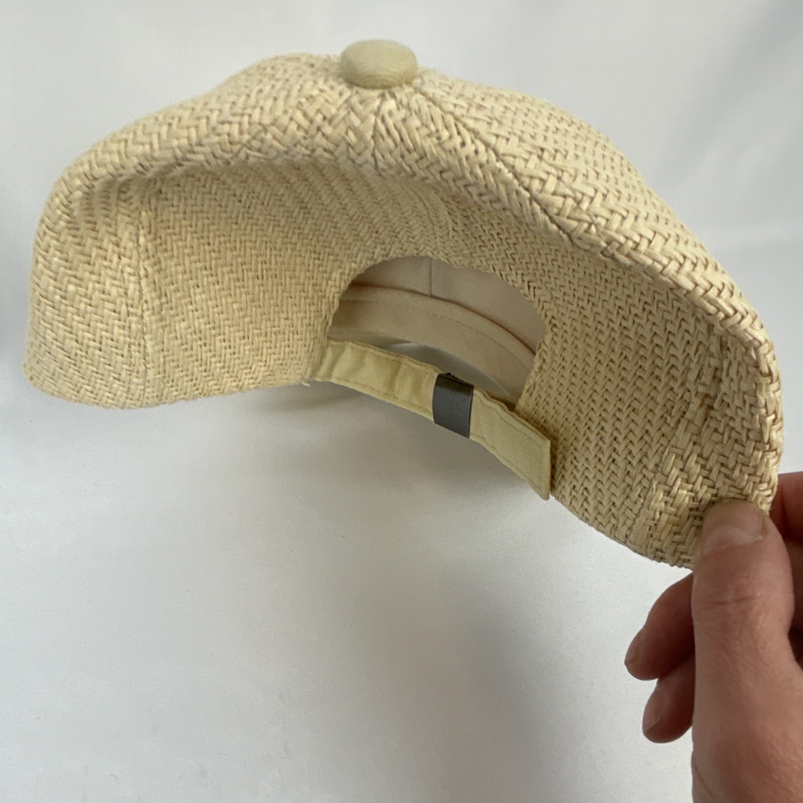 World Market Beige Paper Adjustable Baseball Cap Hat Solid 22 in Women’s