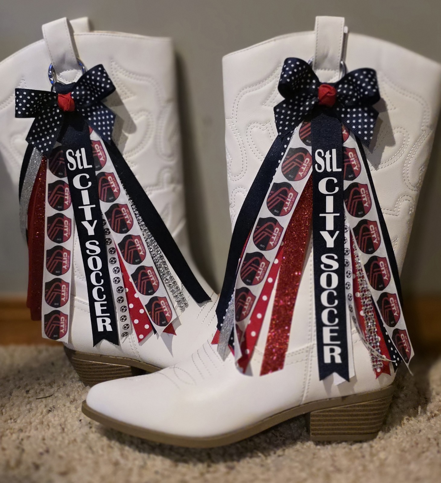 Boot Bows – Ribbon Fringe Outfit Embellishment COWGIRL Cowboy – CUSTOMIZE Teams