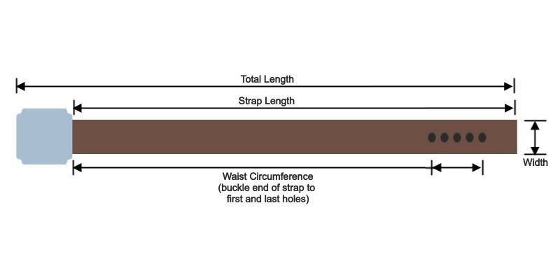 Studded Leather Belt 30 32 34 Brown