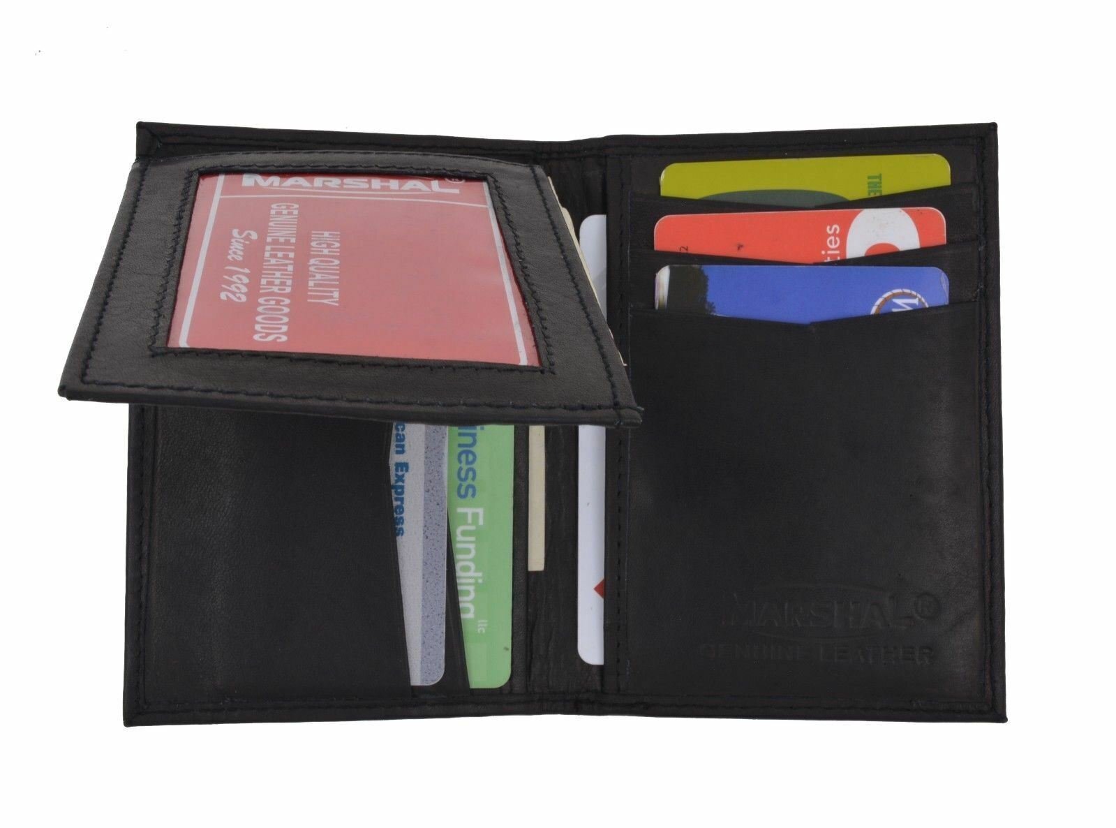 Men’s Leather Wallet L Fold 1 Bill Section 11 Credit Card Slots 1 ID Cowhide New