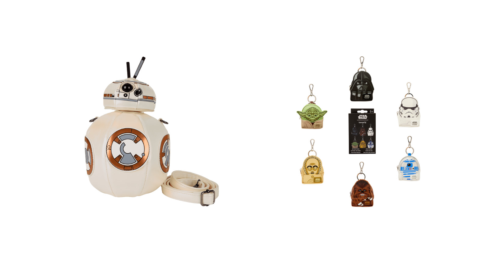 Loungefly Star Wars BB-8 Crossbody Bag & Mystery Keychain Charm Set