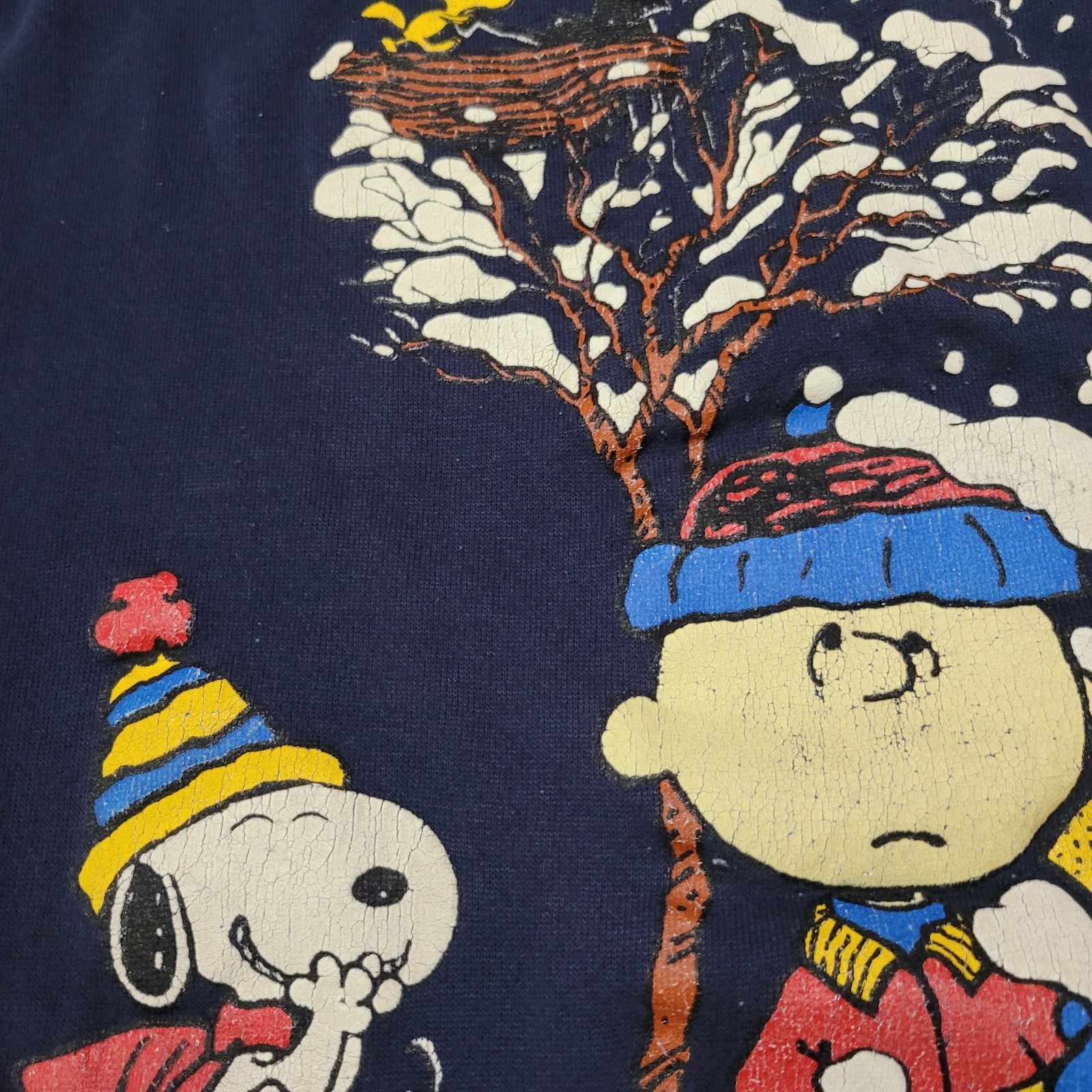 Vintage 70’s 1970s Peanuts Sweatshirt Mens Size Large Snoopy Charlie Brown