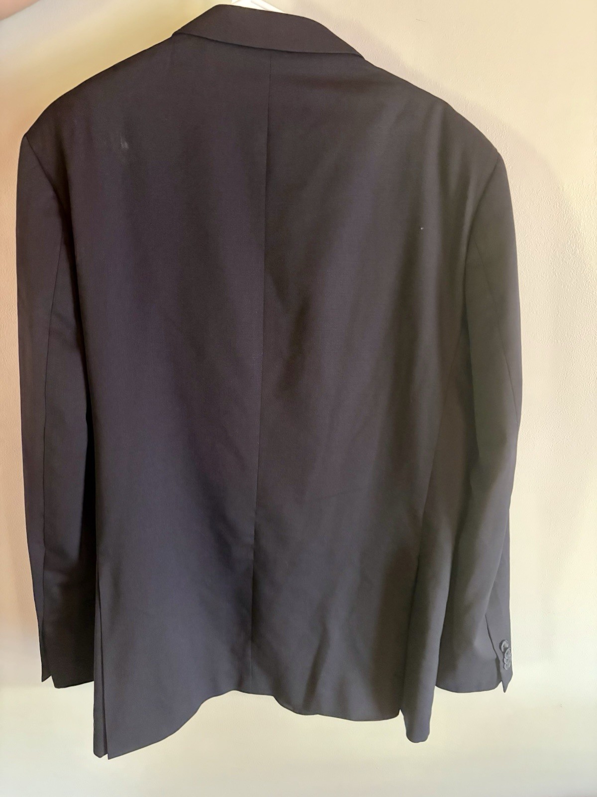 Tommy Hilfiger Men’s Navy 2pc Suit 43L 37W Wool Twill Lined Flat Front