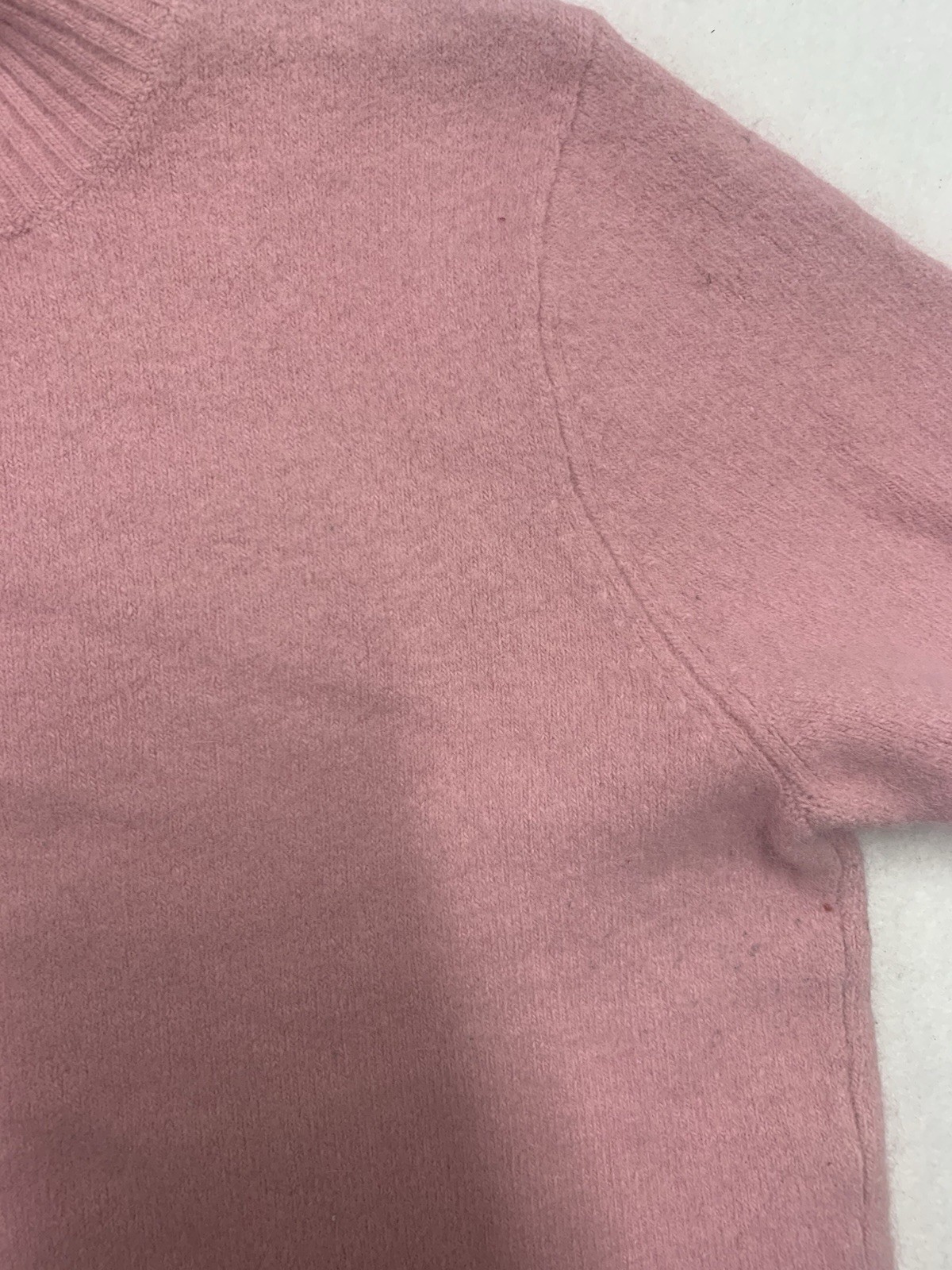 Style Co Collection Petite Womens L Pink Angora Rabbit Hair Mock Neck Sweater