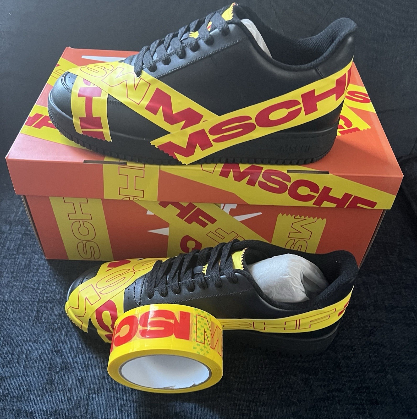 MSCHF TAP3 “Limited Edition” Men’s Size 7 “BLACK/ YELLOW/RED Shoe MSCHF -007
