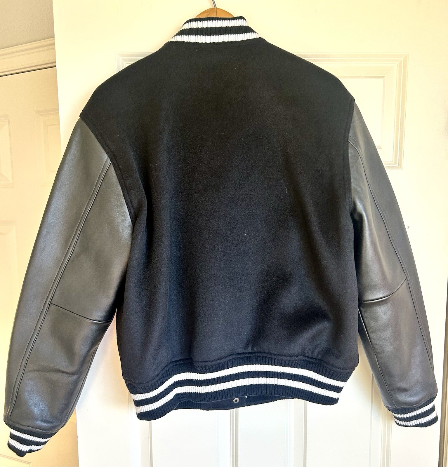 Avirex Varsity Jacket Medium Napa Leather + Wool Blend **Brand New, Never Worn!