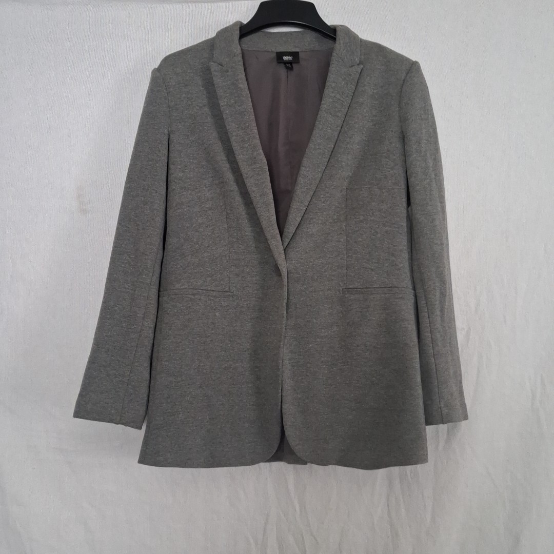Mossimo Heather Gray Knit Blazer – Women’s XL Single Button Jacket