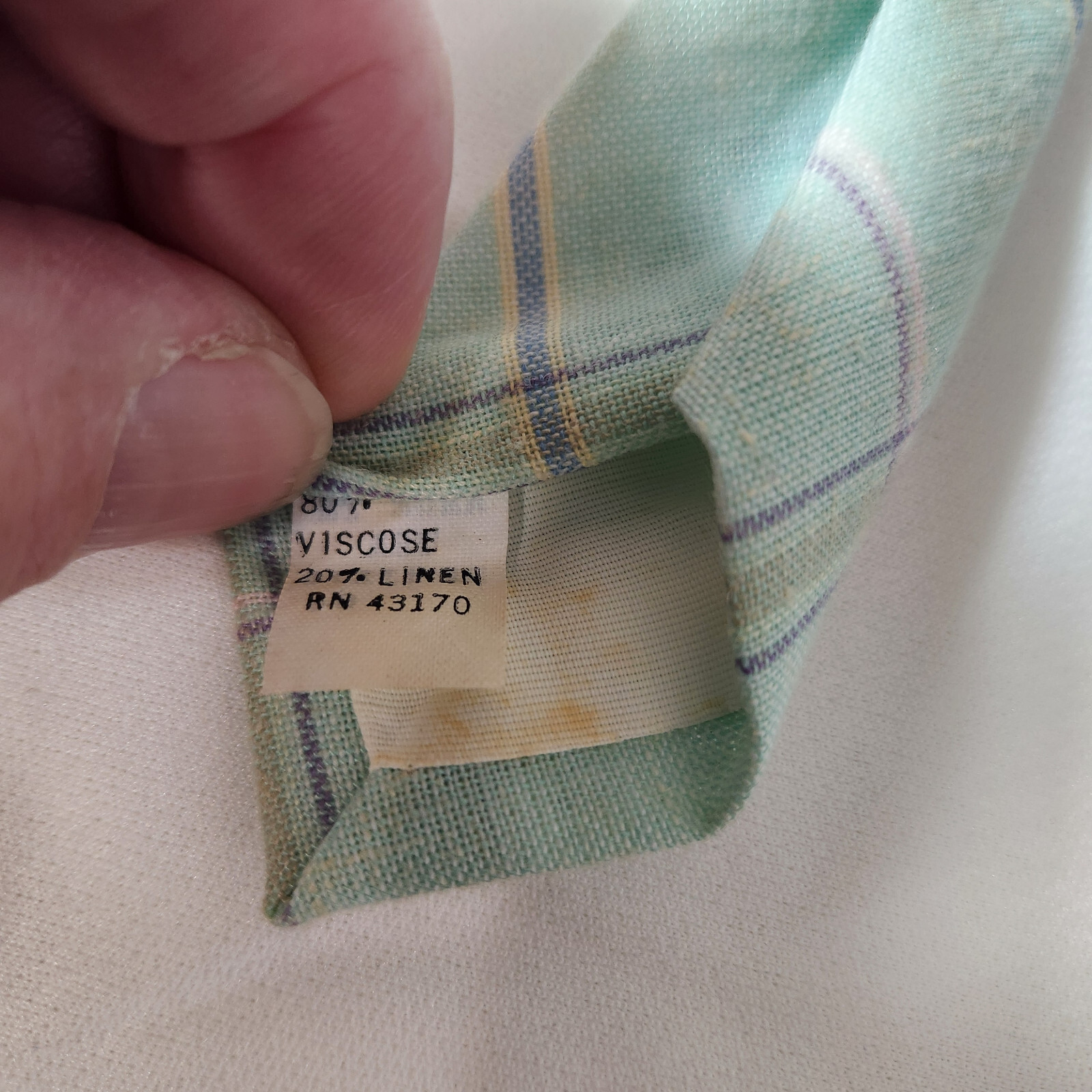 Hennessy Couture Mens Light Green with Stripes Neck Tie Size 56×3.25 Inches