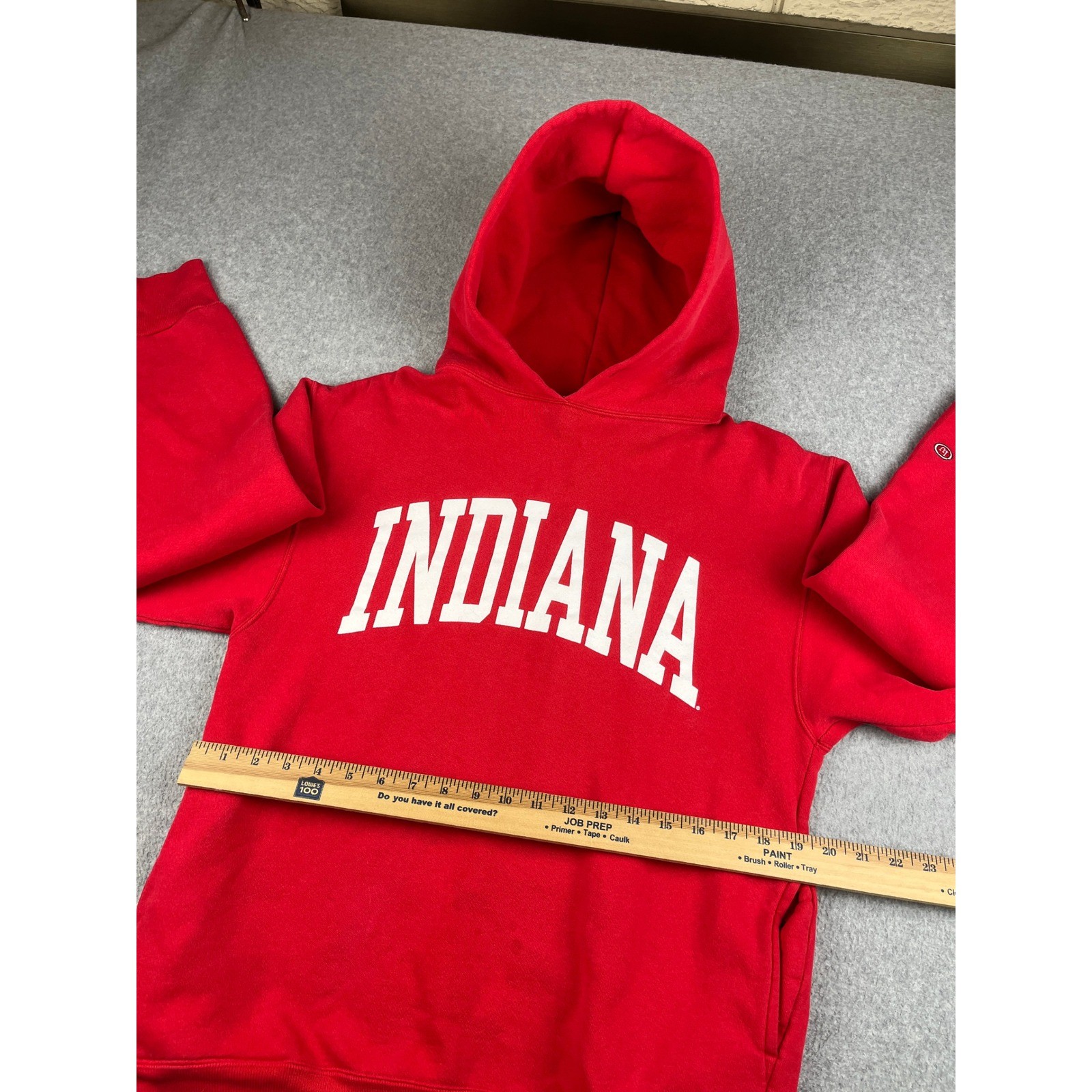 Vintage Indiana Hoodie Mens Medium Red Collegiate Pullover USA Cotton Exchange