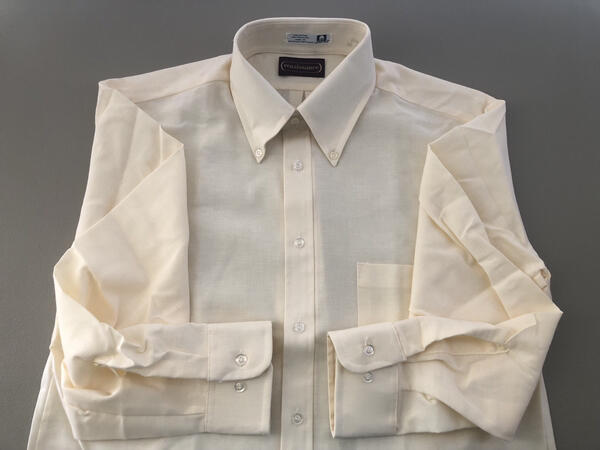 RENAISSANCE NWT Button-down Yellow Cotton Poly USA 15½ 32-33