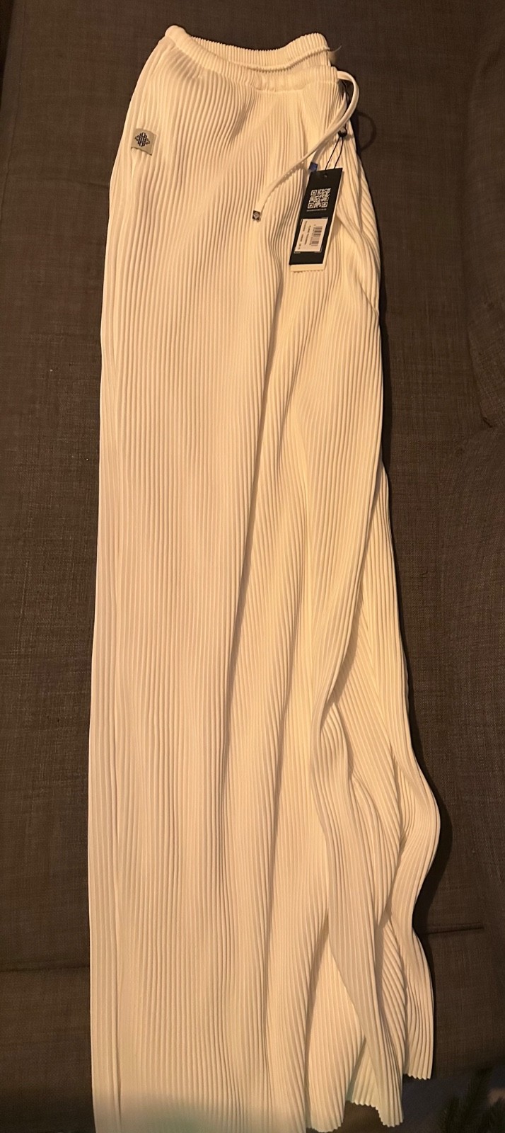 The couture club trousers – plisse – cream – uk 16 – new with tags