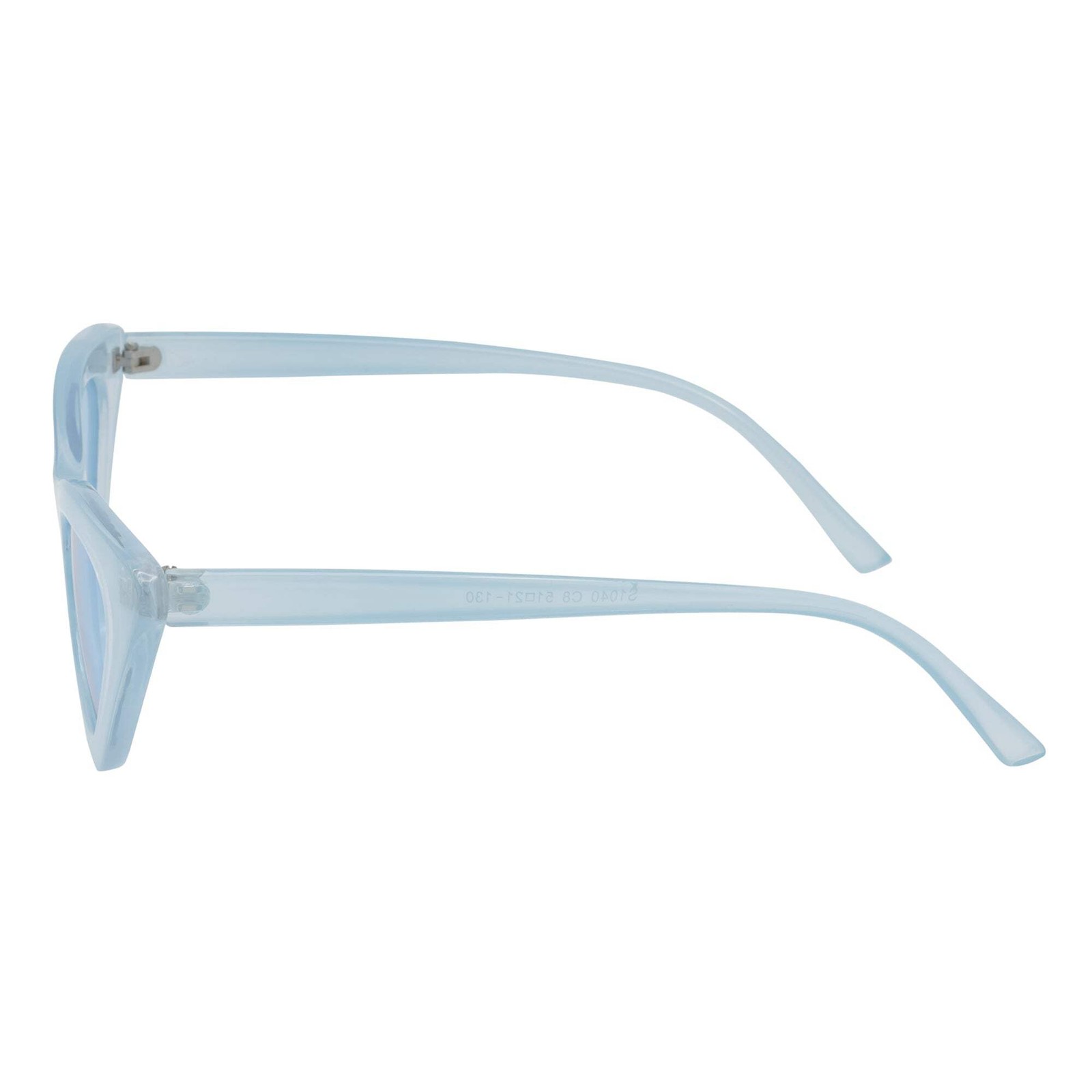 FELINE – Thick Oval Retro Small Cat Eye Sunglasses Blue Blue Tint