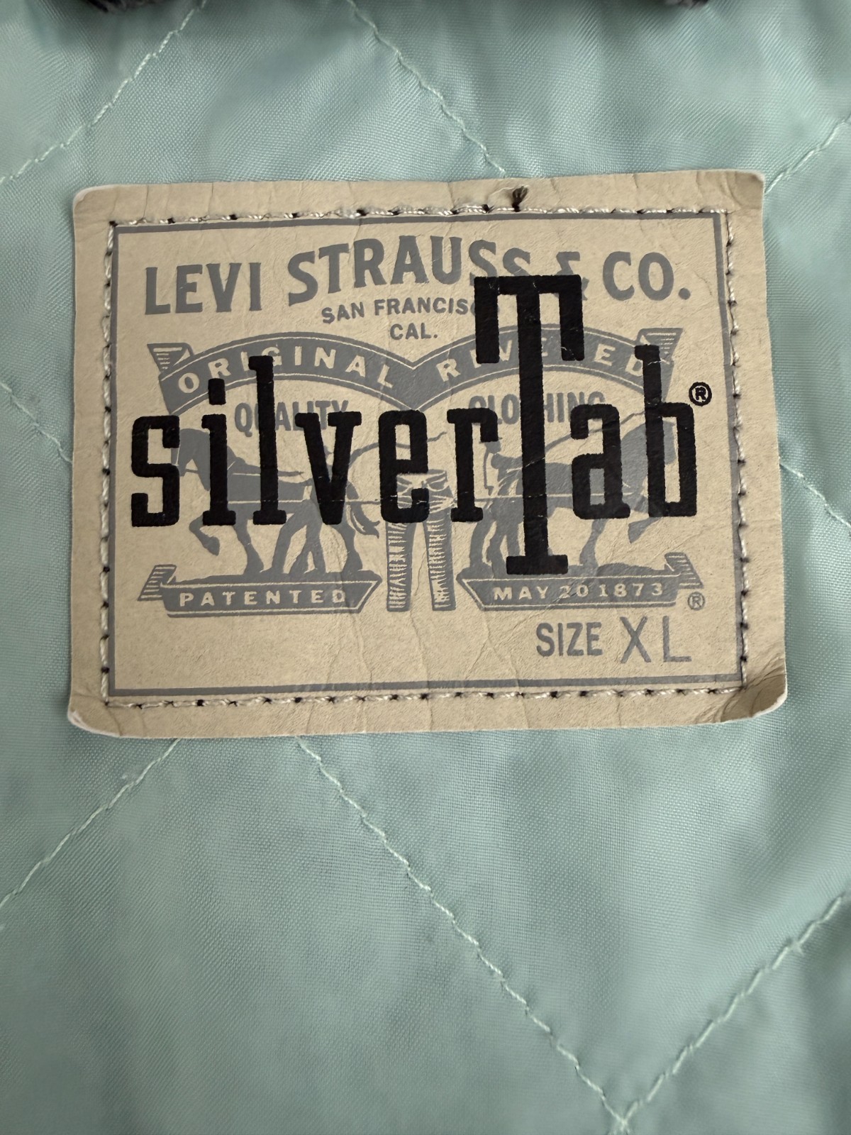 VTG 90s Levis SilverTab Mens Loose Fit Denim Trucker Jacket Washed Black XL