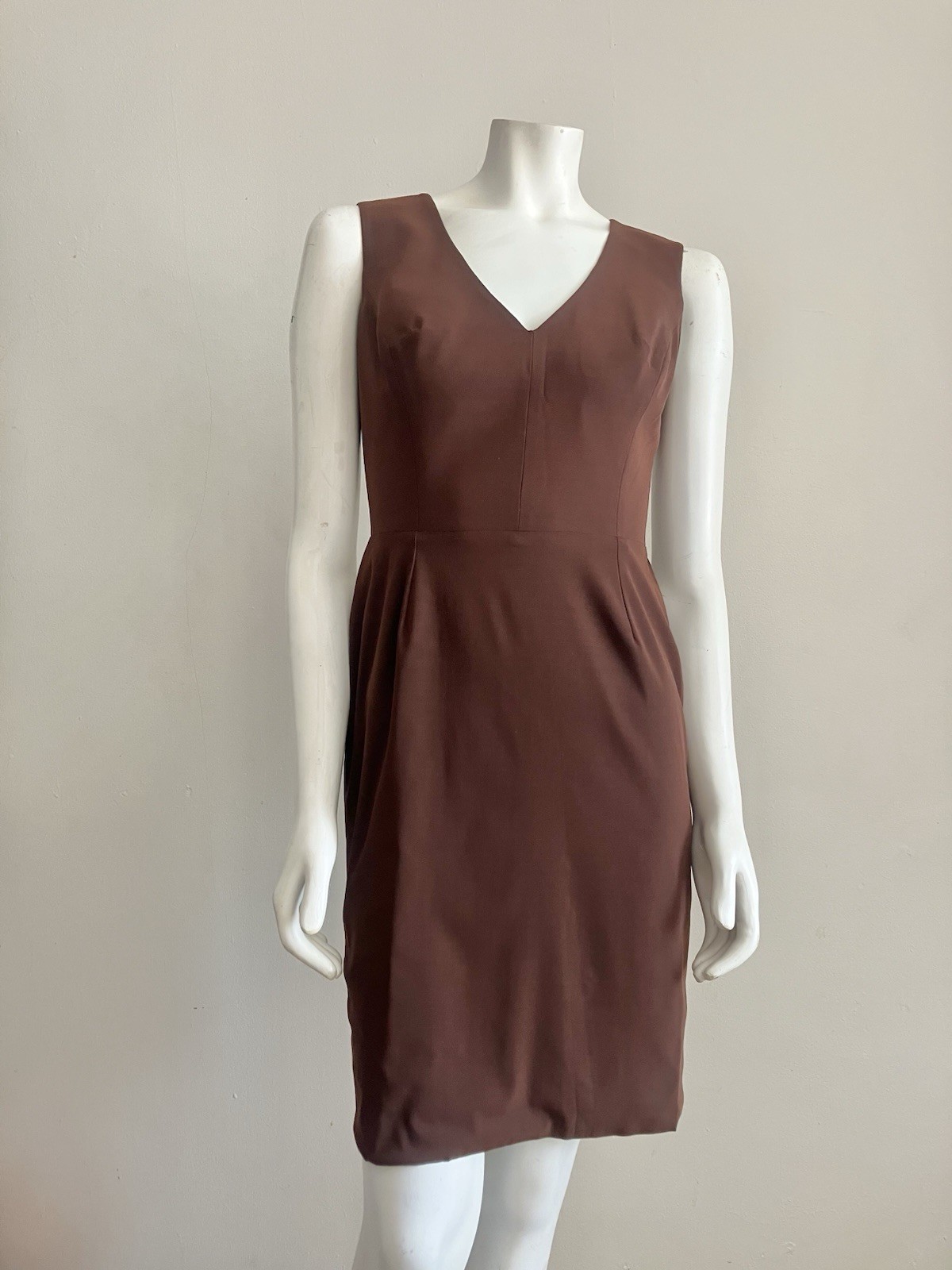 Dolce & Gabbana 2000s Brown Minimalist Sheath Dress IT40 S
