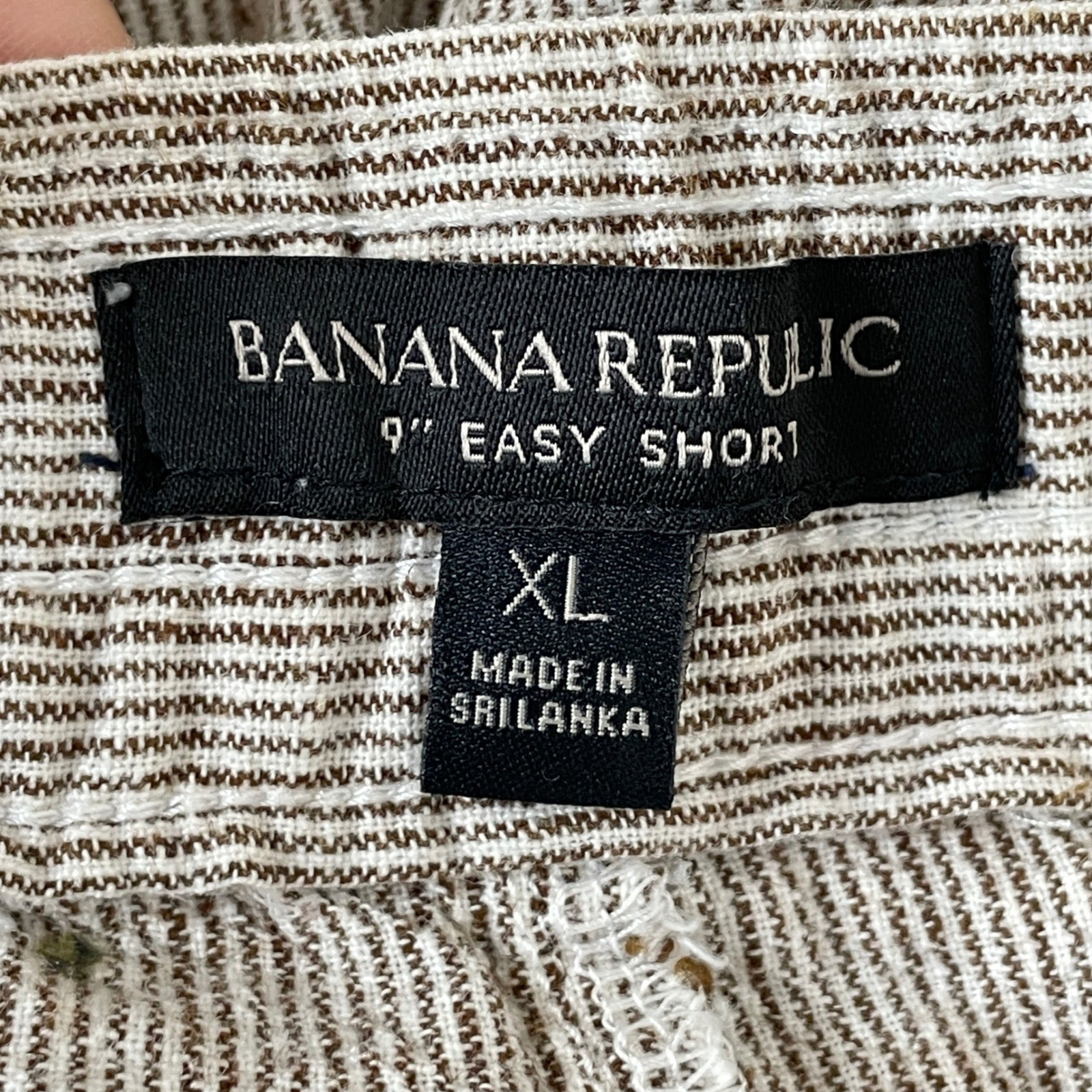 Banana Republic Linen Blend Easy Short Mens XL 9″ Pull On Resortwear Minimalist