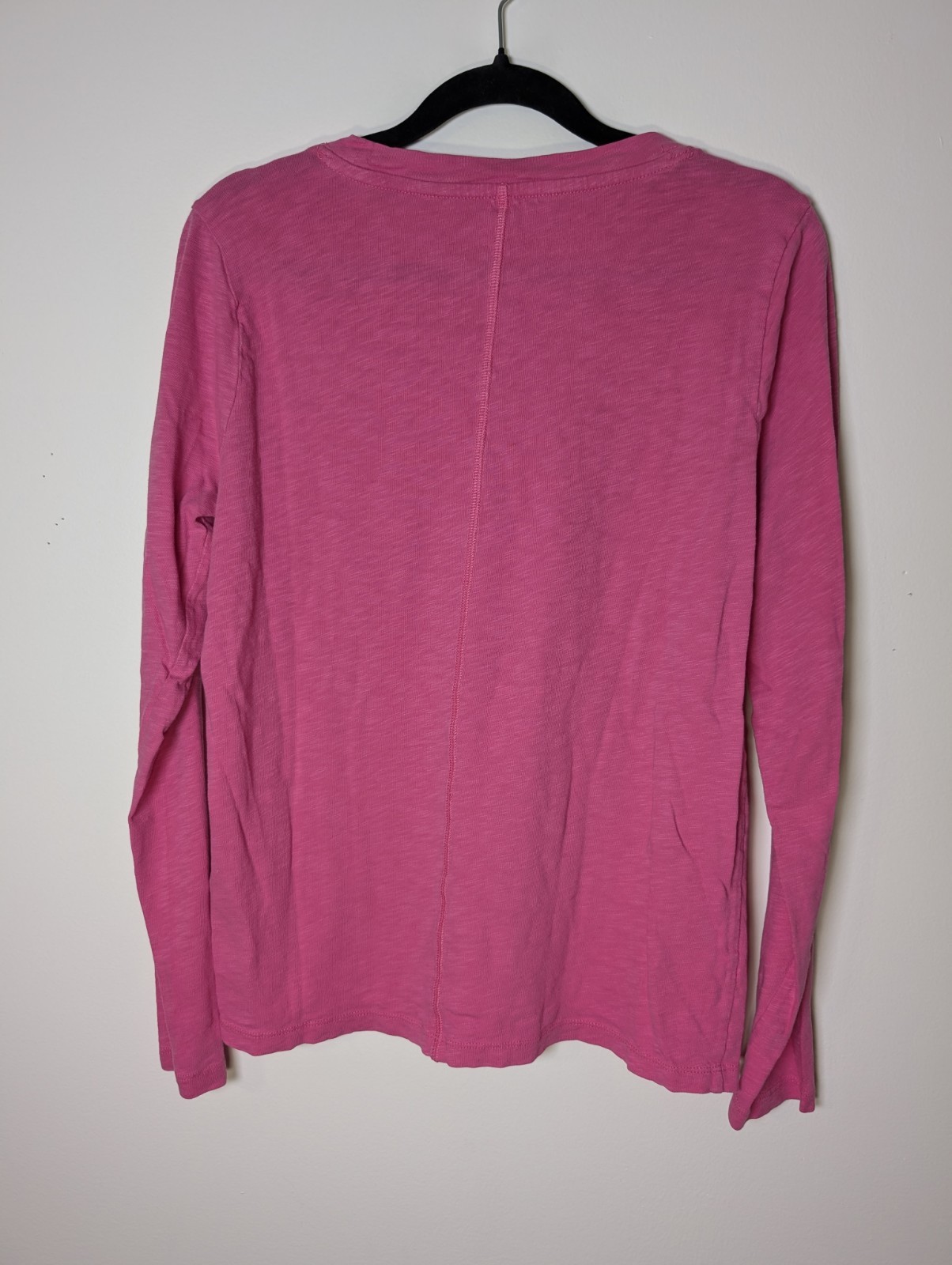 J.Crew Girlfriend Tee Pink Long Sleeve Crewneck 100% Cotton Size S Casual Basics
