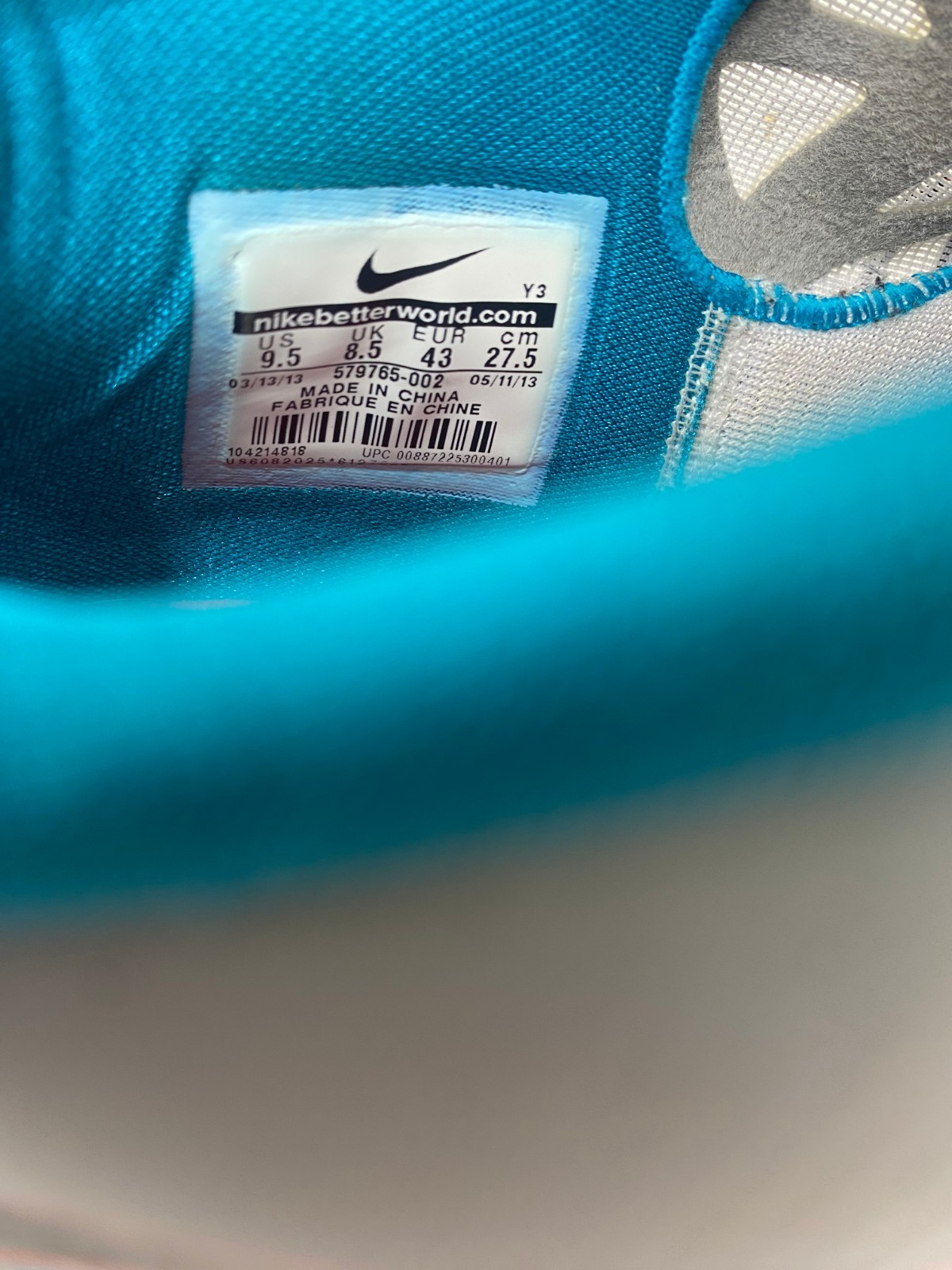 Size 9.5 – Nike Air Max LeBron 10 Low Tropical Teal Platinum