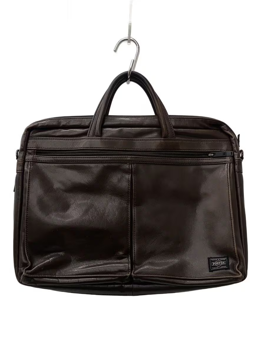 PORTER Briefcase Leather BRW Solid AMAZE