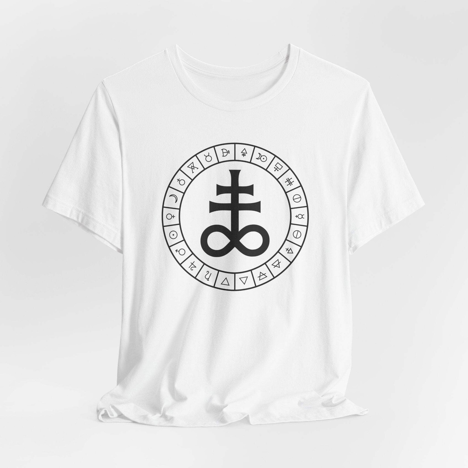 Leviathan Cross Alchemical Occult T-Shirt | Brimstone Symbol Tee Shirt Design