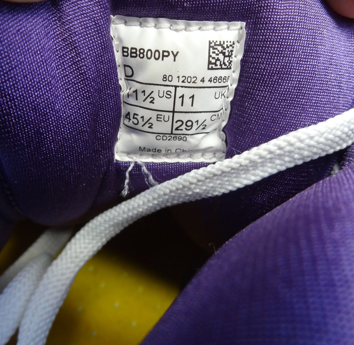 DISPLAY ONLY New Balance 11.5 Lakers James Worthy Basketball VTG 80s 800 BB800PY