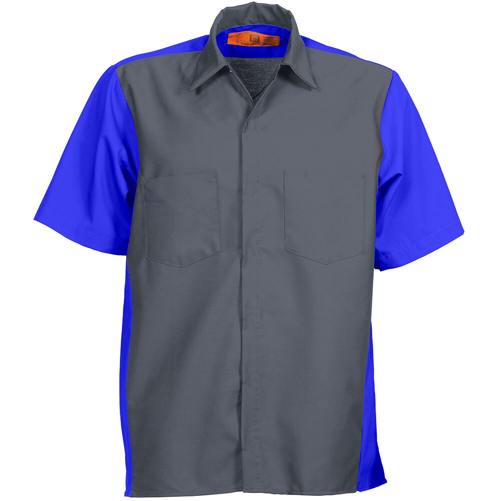 Mechanic Work Shirts Two Tone Motorsport 2 Pocket Industrial Uniform Clothes