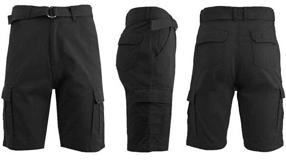 Men’s BELTED CARGO Multi-Pocket Twill Cotton Shorts ( Size 30-42 ) NWT Free Ship